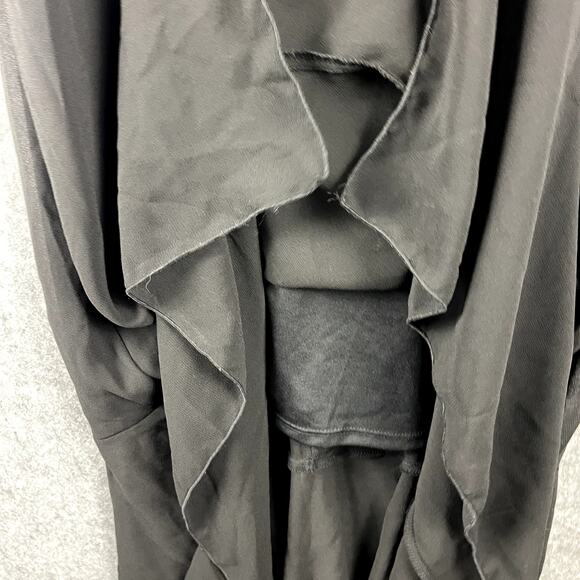 VTG Whimsigoth Witchy Fairy Maxi Dress Womens 7 Black Ruffle Y2K 90s Rampage NEW - Picture 4 of 14